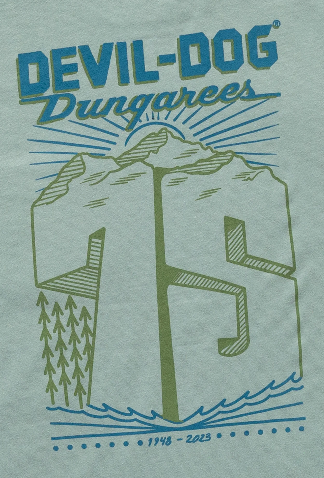 75 Year T-Shirt - Vintage Blue - Image 5