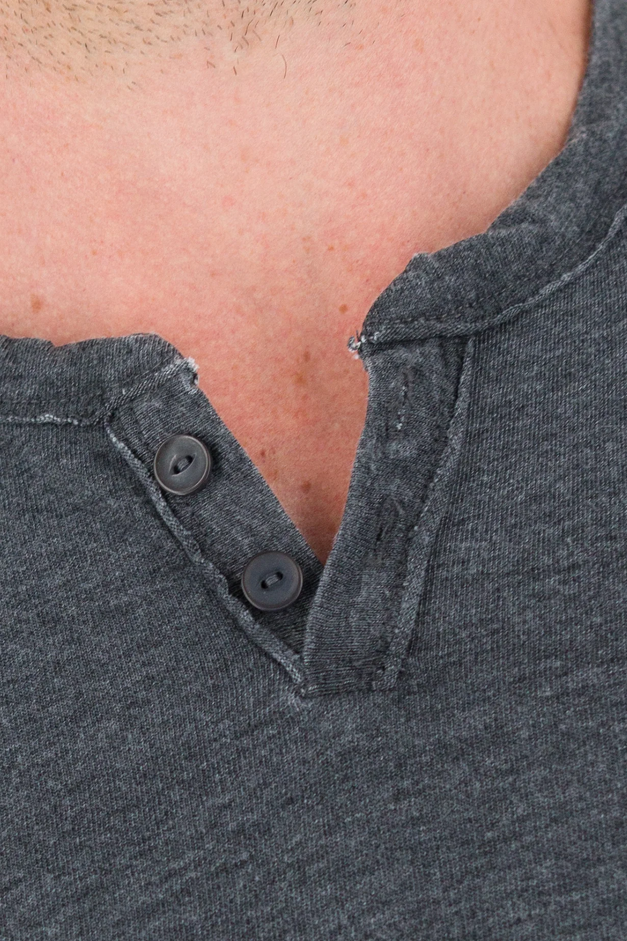 Burnout Henley - Dark Grey Heather - Image 5
