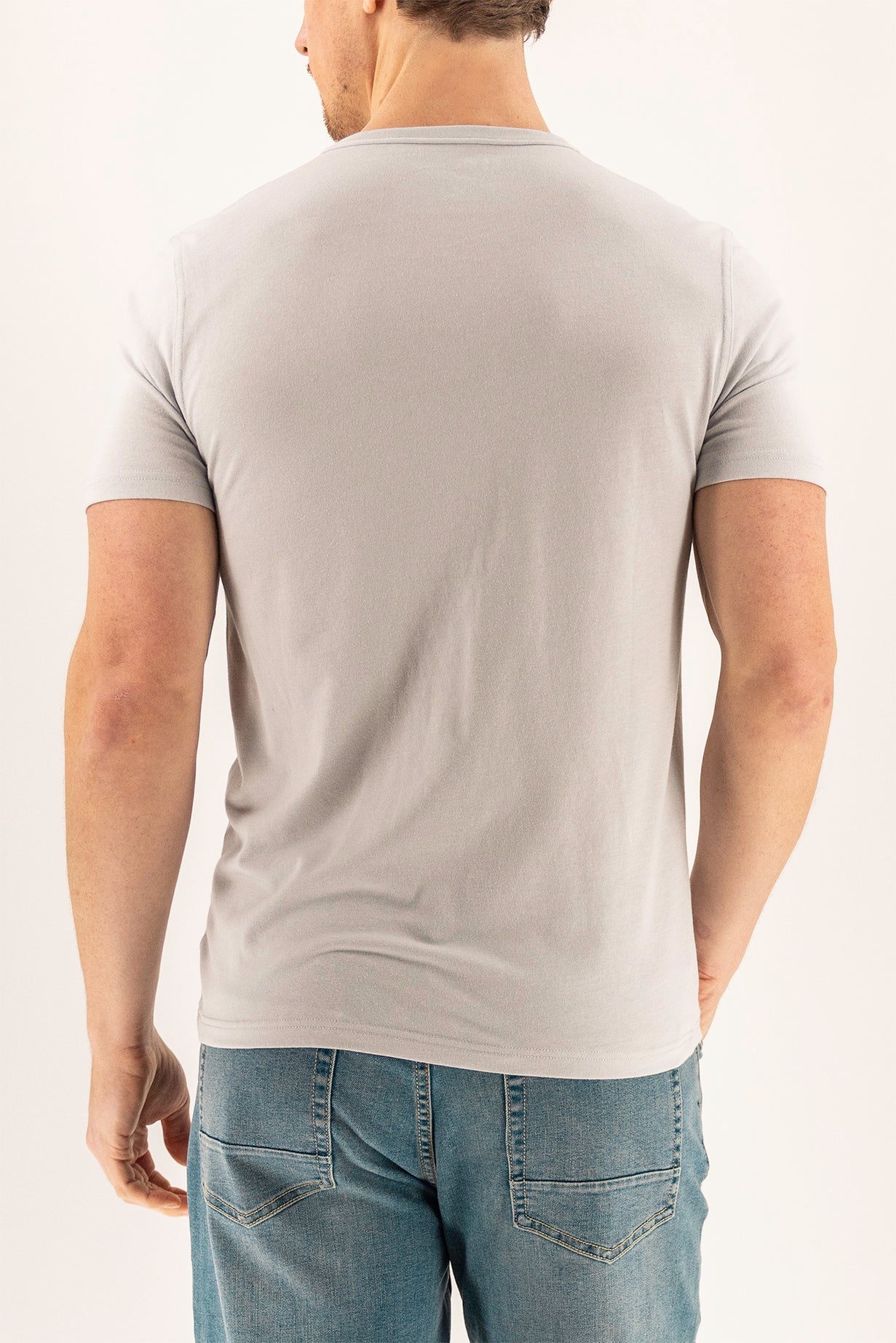 Short Sleeve Vintage Henley - Quiet Gray - Image 5