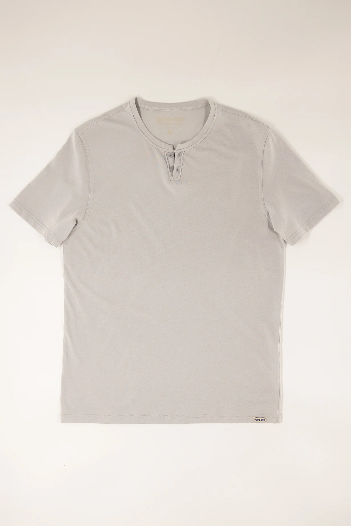 Short Sleeve Vintage Henley - Quiet Gray - Image 6
