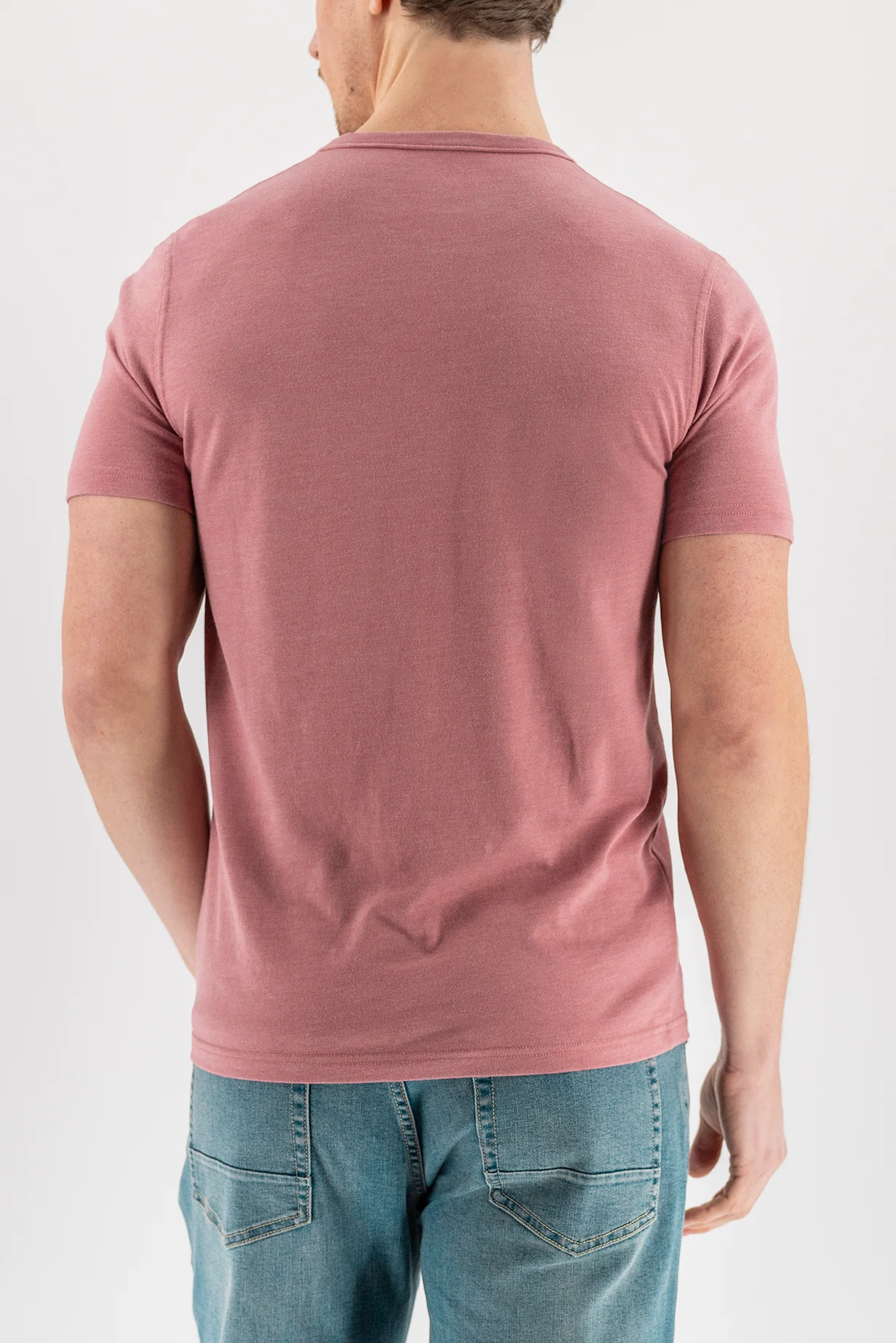 Short Sleeve Vintage Henley - Withered Rose - Image 5