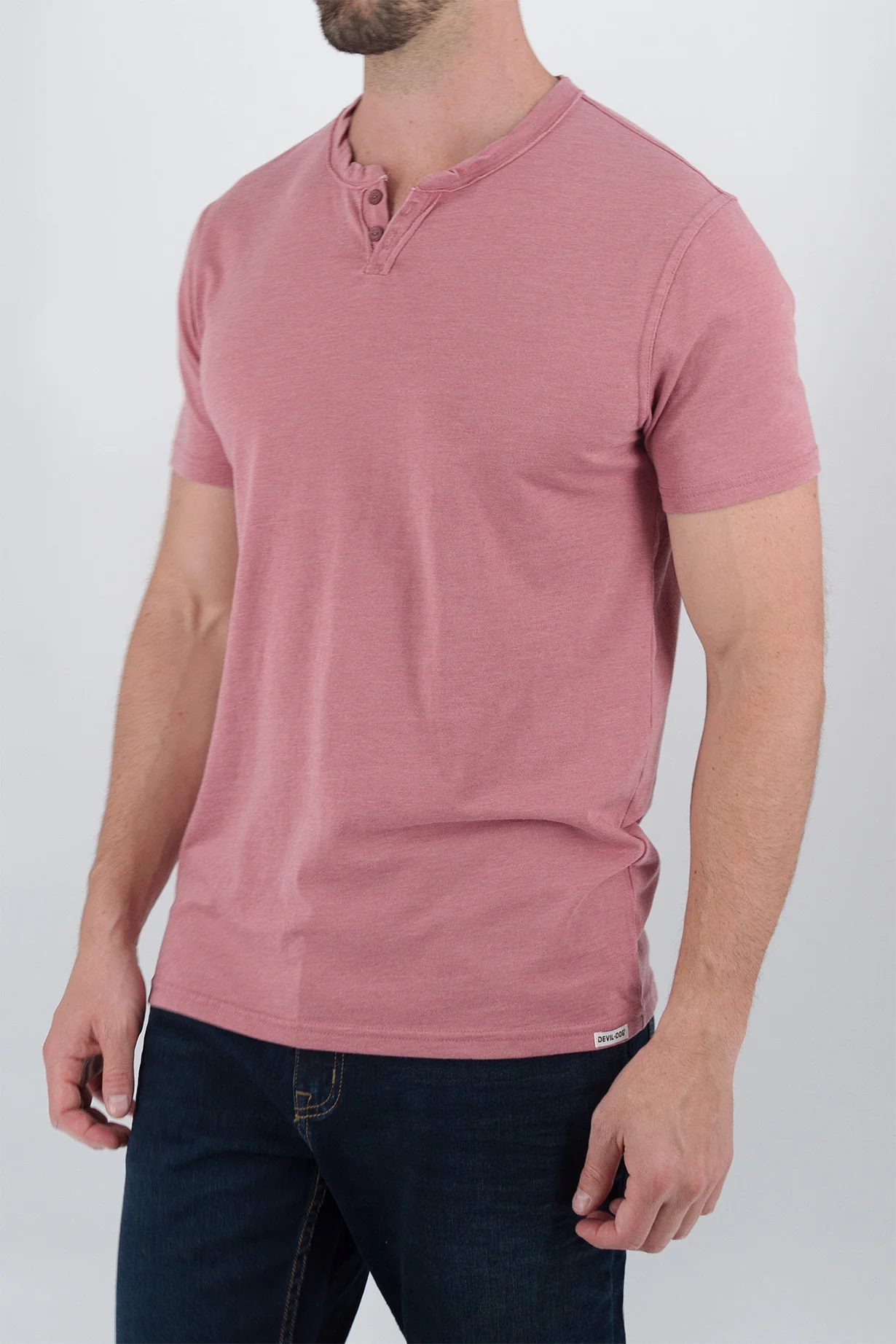 Burnout Henley - Withered Rose - Image 3