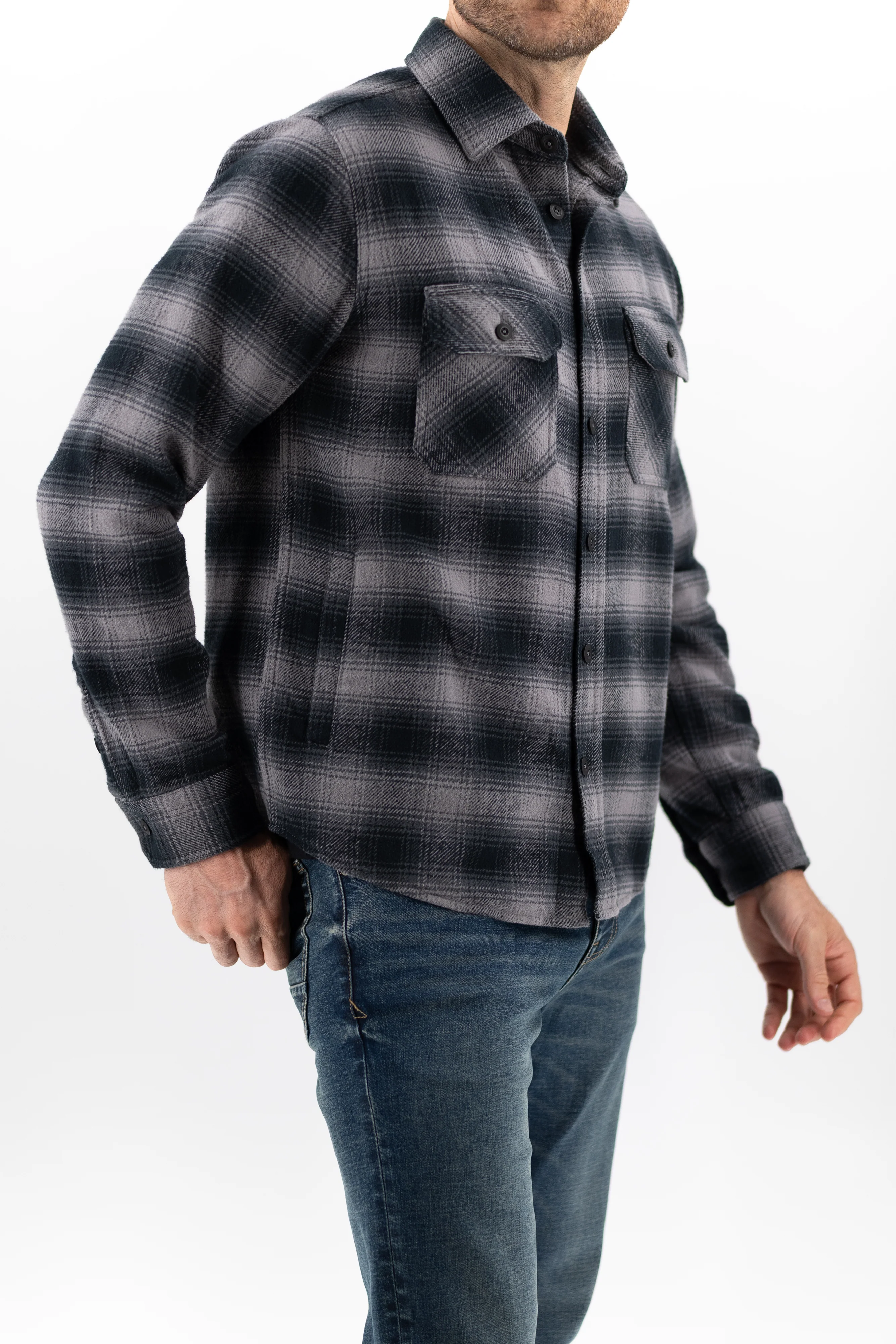 CPO Jacket - Charcoal Plaid - Image 3