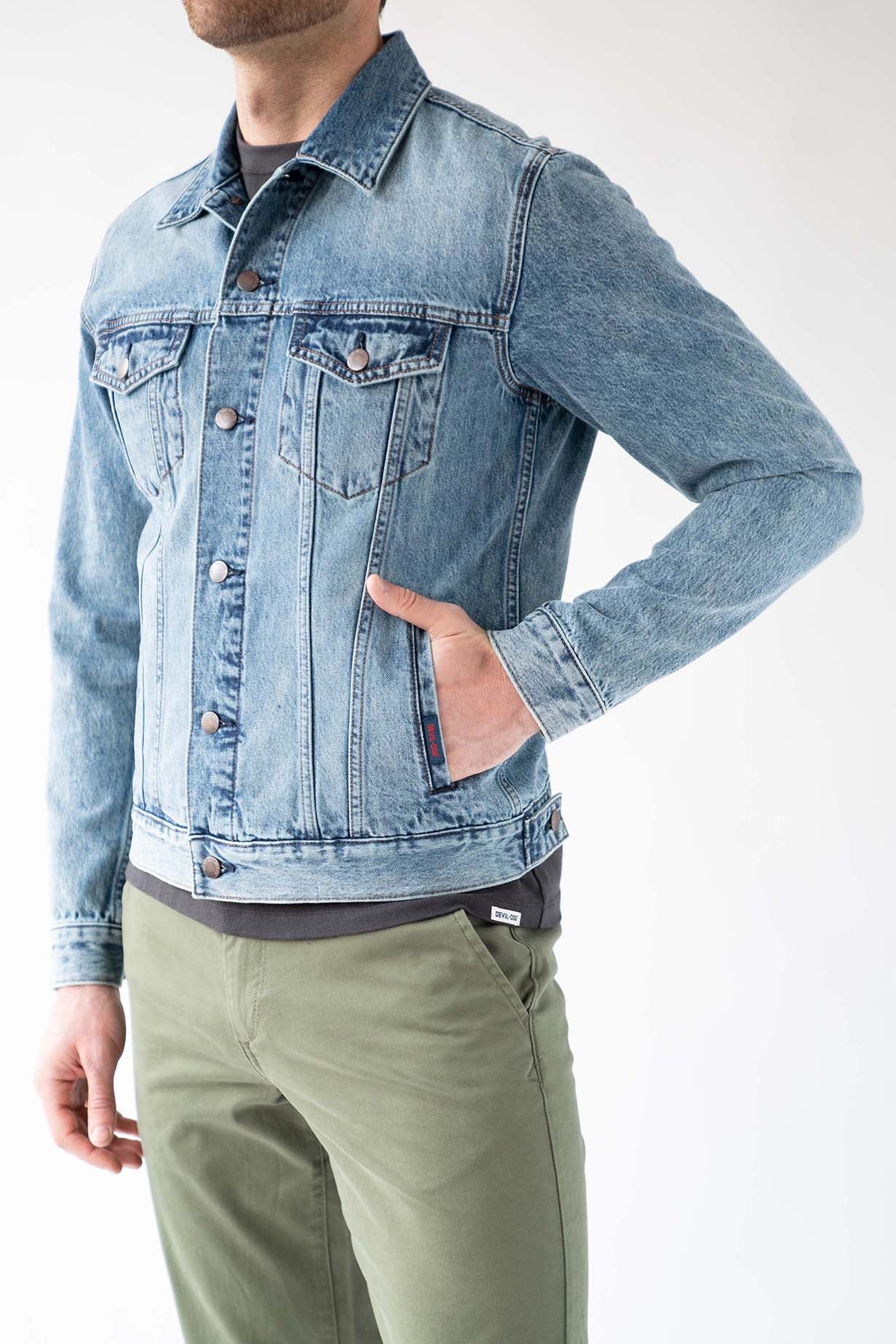 Denim Trucker Jacket - Carroway - Image 3