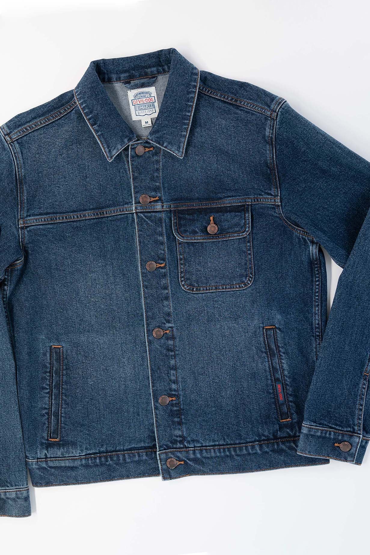 Fashion Denim Trucker Jacket - Thunderhead - Image 5