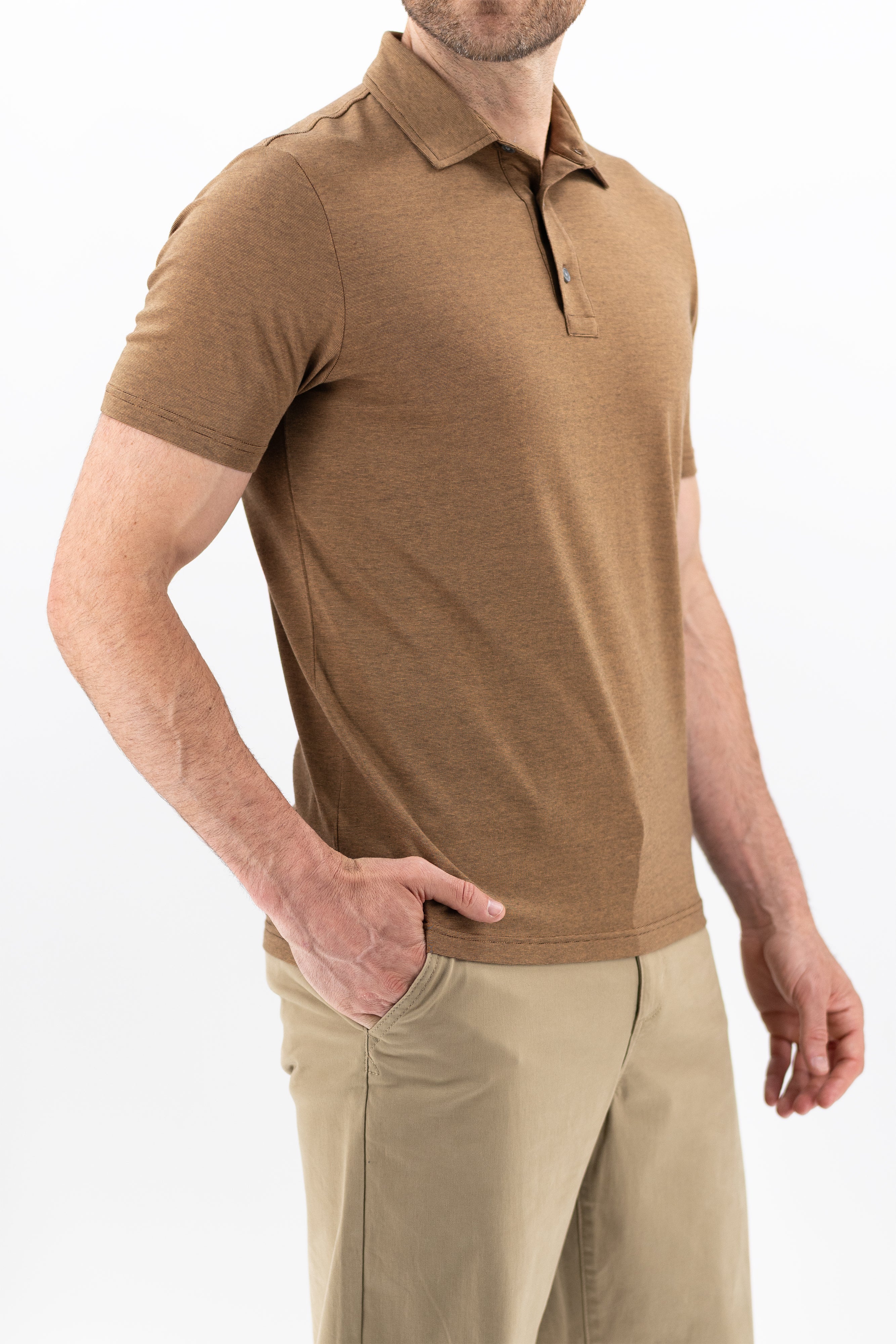 Performance Polo - Melange Dark Roast - Image 3