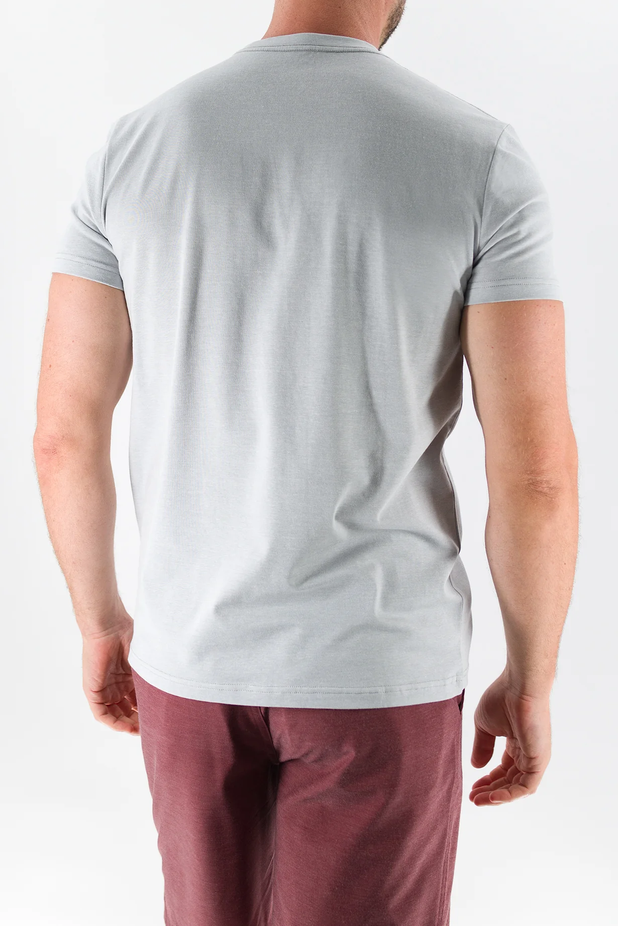 Feeder Stripe Tee - Melange Quiet Grey - Image 4