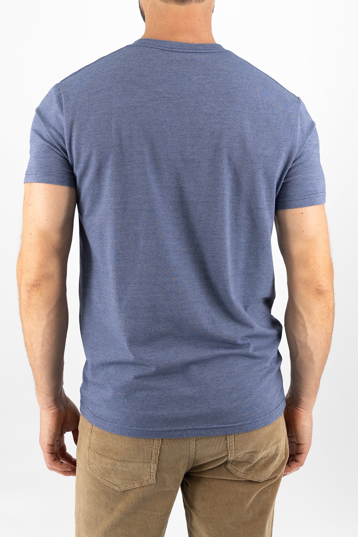 Feeder Stripe Tee - Melange Navy blue - Image 3