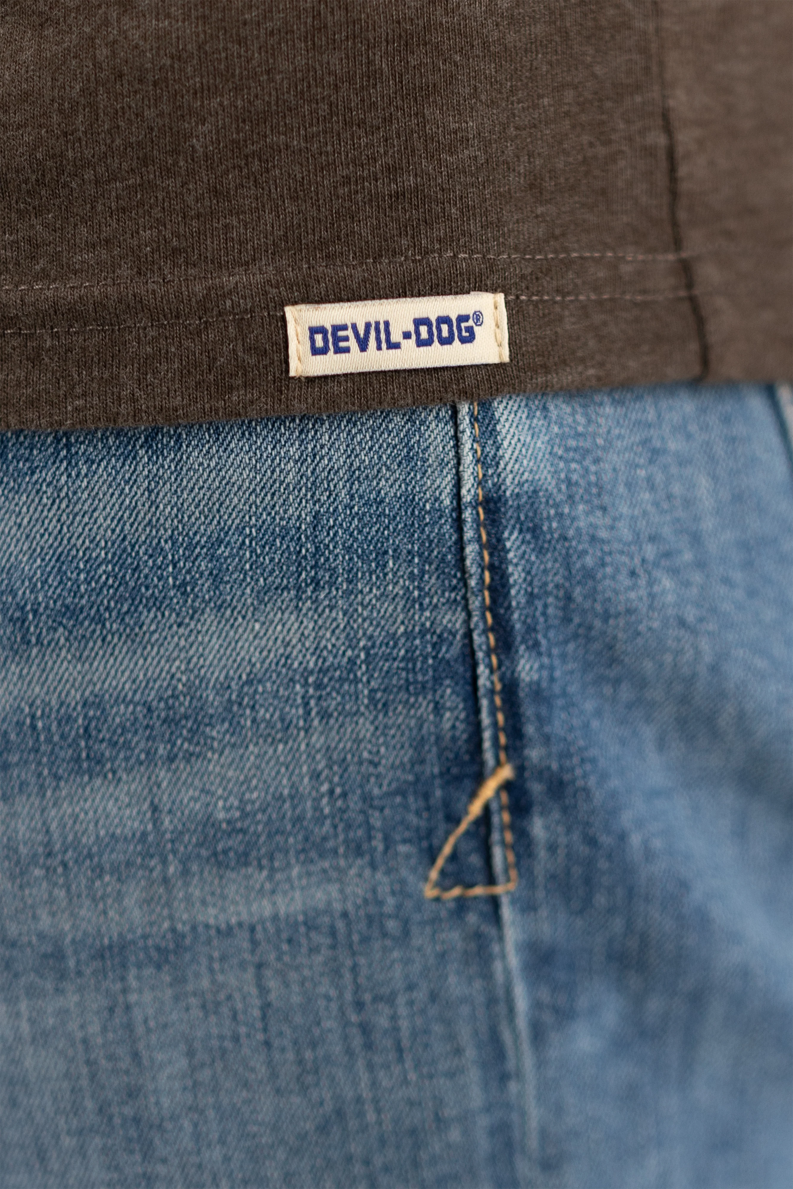 Long Sleeve Vintage Henley - Dark Roast - Image 5