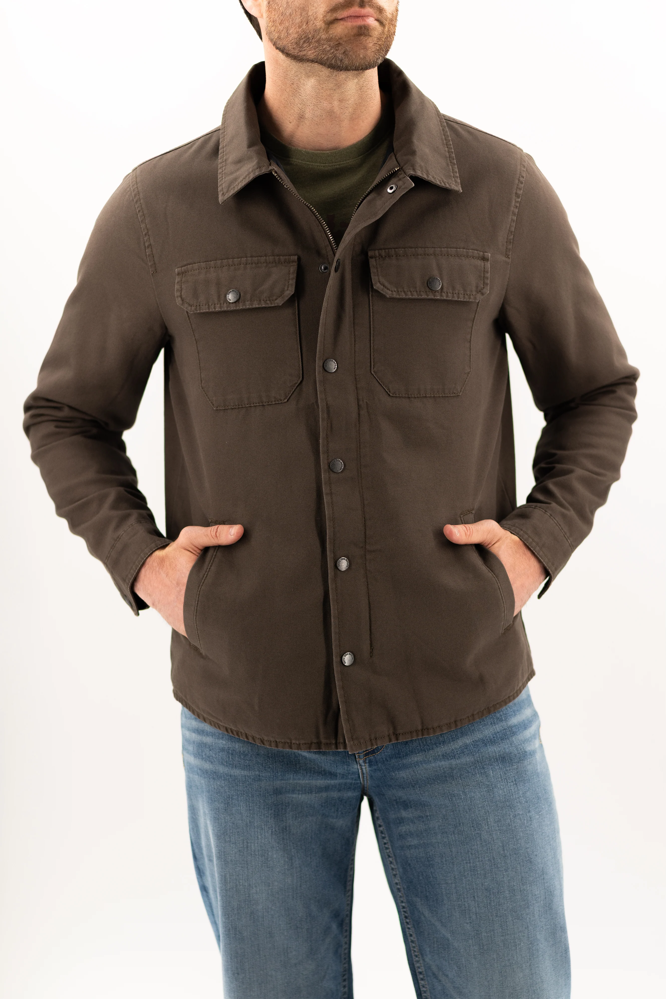 Quilted Deck Jacket - Dark Roast - Image 5