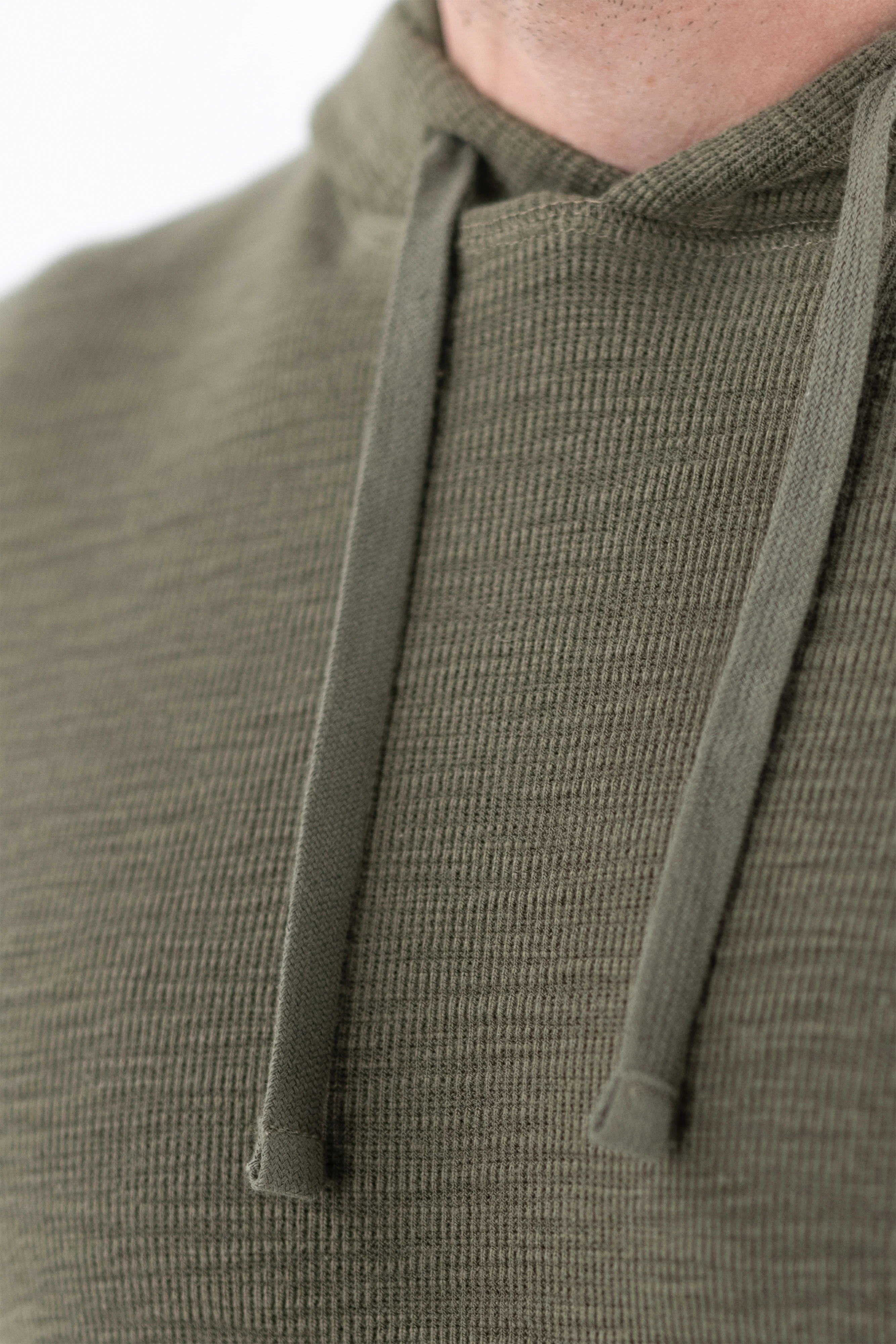 Slub Rib Hoodie - Ivy Green - Image 5