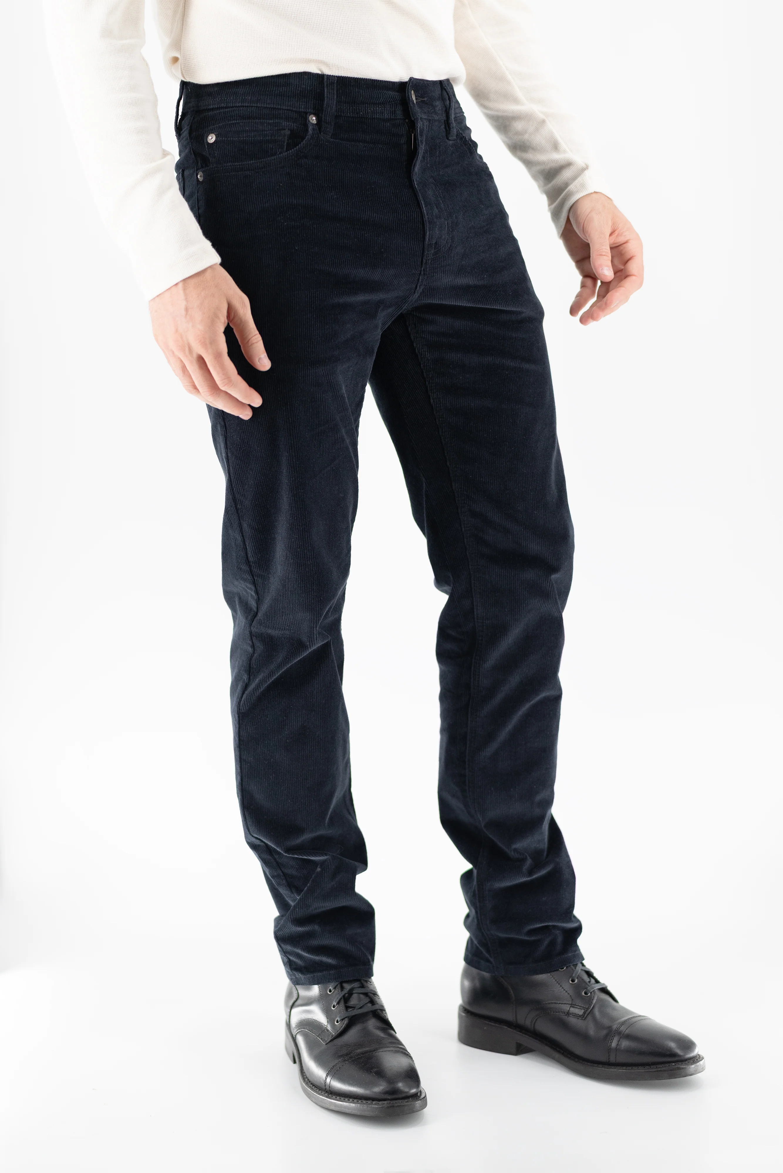 Stretch Corduroy Pant - Black - Image 3