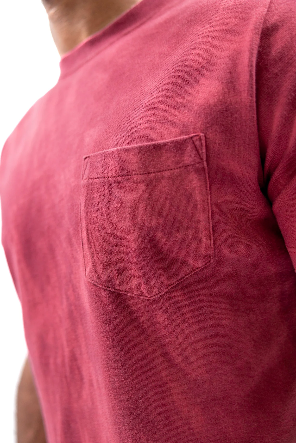 Tie Dye Pocket Tee - Sangria - Image 4